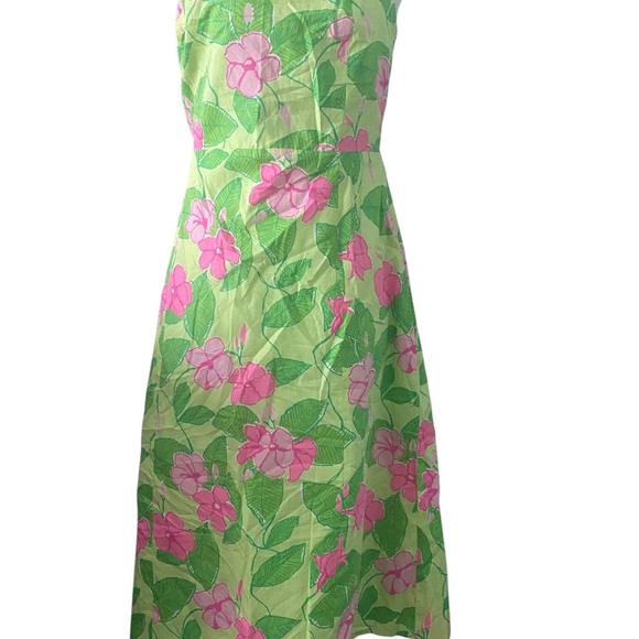 Vintage Lily Pulitzer Sabrina Pink and Pistachio green strapless dress - Picture 1 of 10